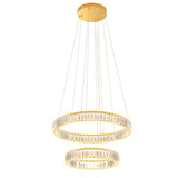 Suspensie Akala, auriu, LED, 58W, 4524 lumeni, 3000K, D.400cm+600cm, Incanti IAK PR S+M