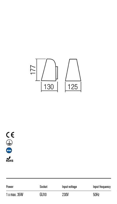 Aplica exterior ALVAR, alb mat, IP44, Redo 9528