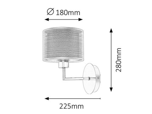 Aplica Anastasia, crom, E27 1x 60W, Rabalux 2628