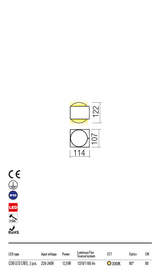 Aplica exterior ARI alb mat, LED 11W, 1090 lm, 3000K, IP65, Redo 90275