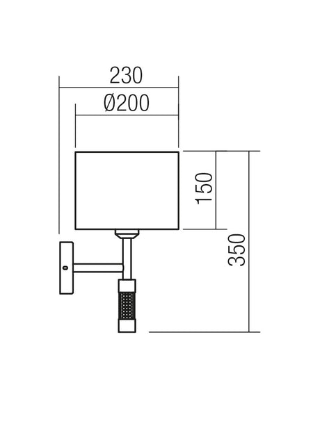 Aplica de perete ASTRID, crom, 1XE27, Smarter 01-1176