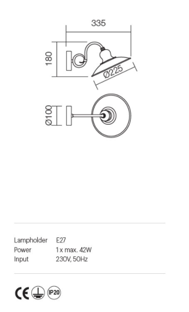 Aplica de perete LENA, 1xE27, INCANTI  02-755