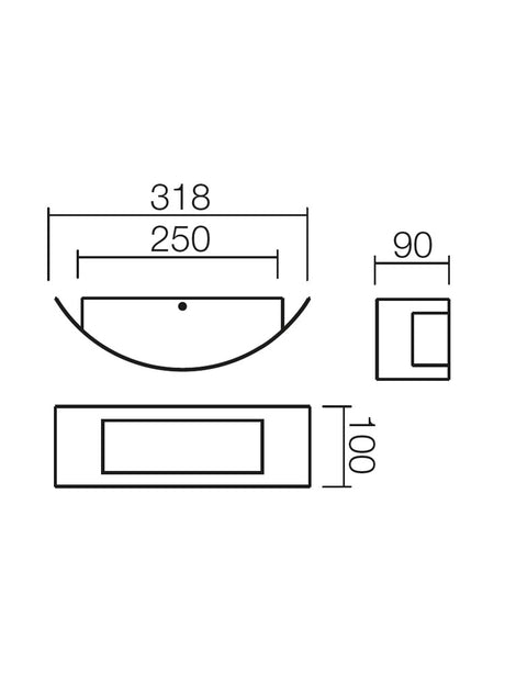 Aplica exterior LINEA, inox, 1XE27, Smarter 9356