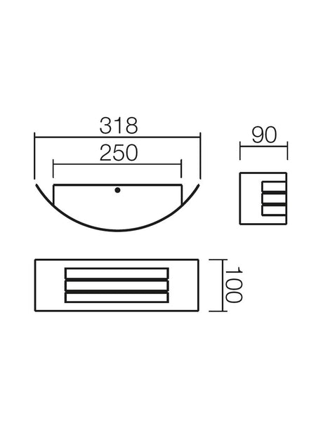 Aplica exterior LINEA, inox, 1XE27, Smarter 9357