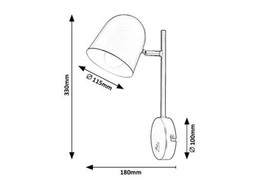 Aplica Egon, alb mat, E14 1x 40W, Rabalux 5243