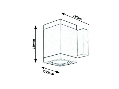 Aplica exterior Buffalo, antracit, GU10 1x 35W, Rabalux 7887