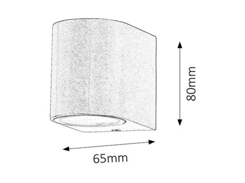 Aplica exterior Chile, aluminiu slefuit, GU10 1x 35W, Rabalux 8020