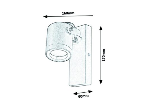 Aplica exterior Elva, antracit, GU10 1x 35W, Rabalux 7929