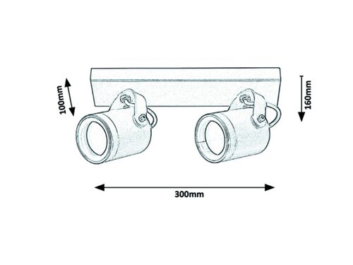 Aplica exterior Elva, antracit, GU10 2x 35W, Rabalux 7930