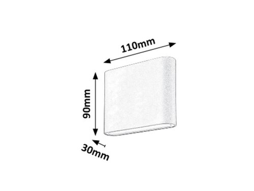 Aplica exterior Nesna, antracit, 386lm, LED 2x 3W, 3000K, Rabalux 7951