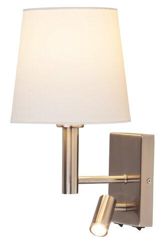 Aplica Harvey, crom satin, 180lm, E27 1x 40 + LED 3W, 2800K, Rabalux 6539