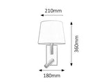 Aplica Harvey, crom satin, 180lm, E27 1x 40 + LED 3W, 2800K, Rabalux 6539