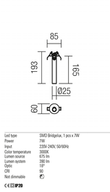 Aplica KANJI, alb mat, LED 6W, 3000K, 630 lm, Redo 01-1216