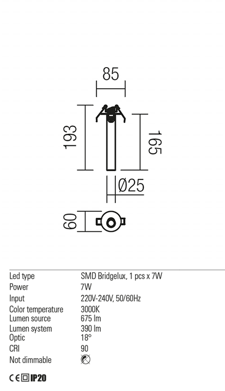 Aplica KANJI, alb mat, LED 6W, 3000K, 630 lm, Redo 01-1216