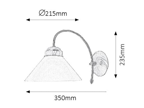 Aplica Marian, bronz, E27 1x 60W, Rabalux 2701