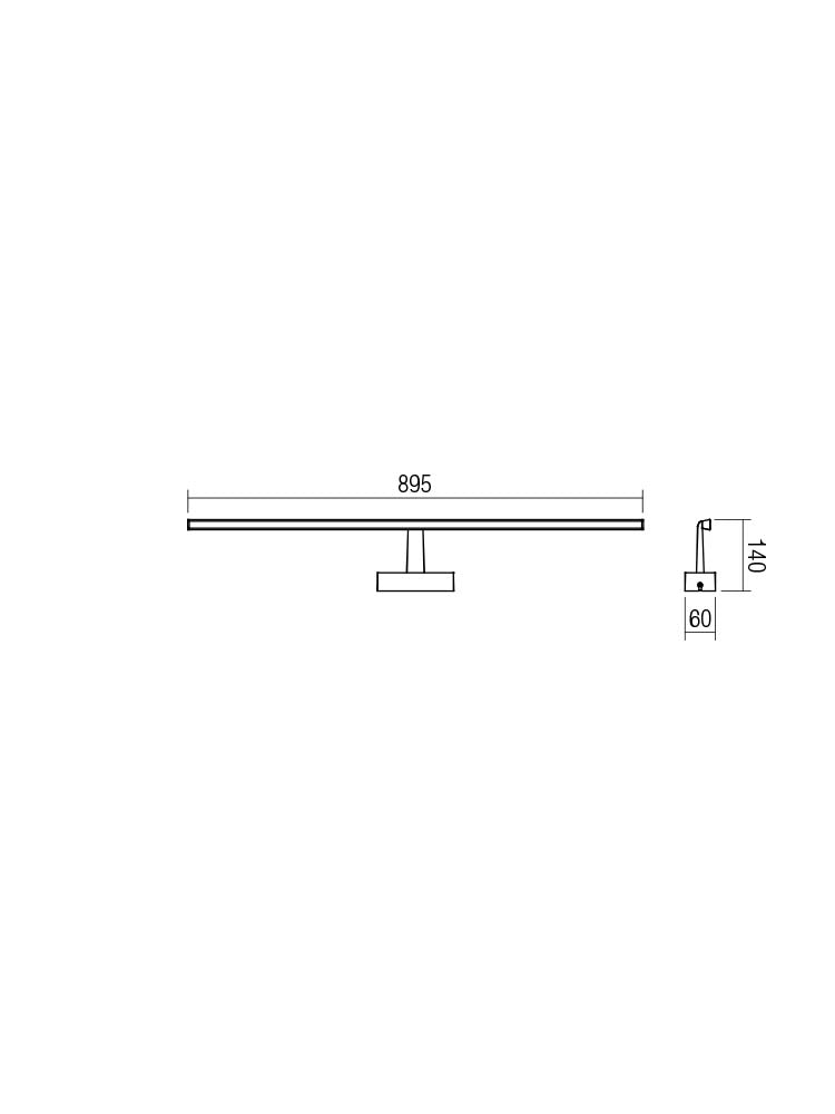 Aplica NEPTUNE, dispersor opal cu elemente cromate, LED 18W, 3000K, 982 lm, Smarter 01-1676