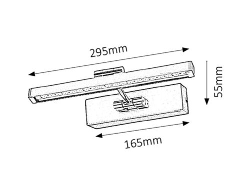 Aplica Picture guard, crom, 300lm, LED 5W, 3000K, Rabalux 3640