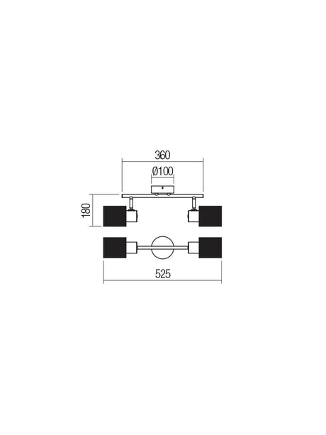 Plafoniera PONS, 2 x E27, Smarter 04-5240