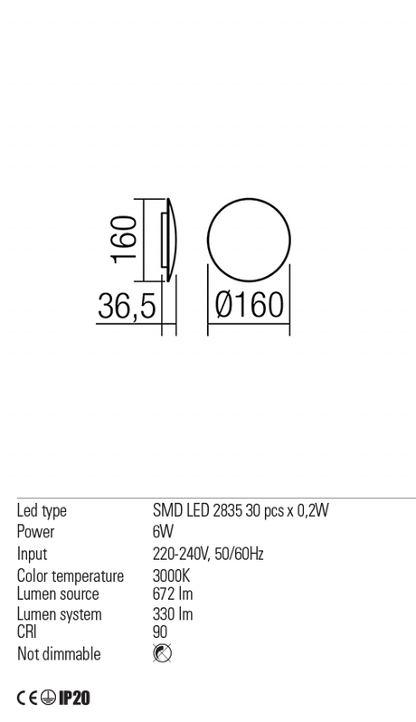 Aplica UMBRA, negru mat, LED 6, 5W, 3000K, 670 lm, Redo 01-1332