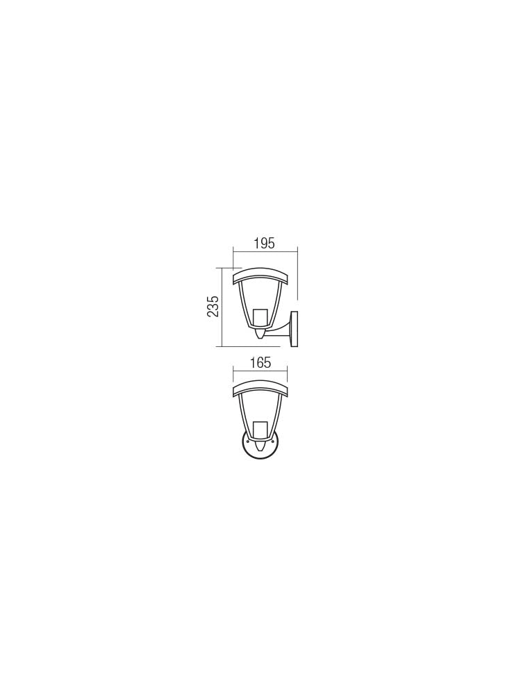 Aplica exterior EDMOND, negru mat, 1XE27, Smarter 9154