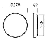 Aplica/plafoniera PLN01CCT SZ, Alb, 18W, CCT (3000/4000/6500K), Arelux