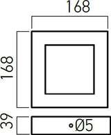 Aplica/plafoniera FMQ168WW MWH, Alb mat, 15W, 3000K, Arelux