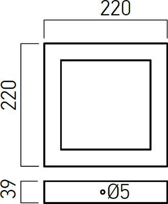 Aplica/plafoniera FMQ220NW MWH, Alb mat, 22W, 4000K, Arelux