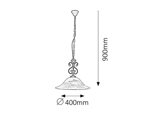 Candelabru Dorothea, negru mat, 1xE27, Rabalux,7776