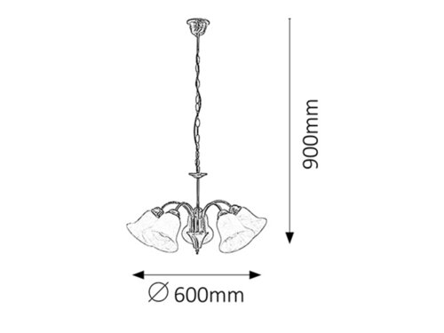 Candelabru Francesca, bronz, 5xE14, Rabalux, 7375