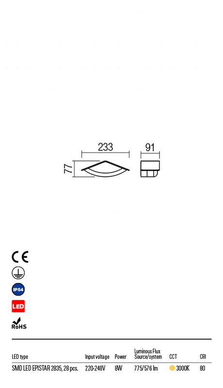 Aplica exterior CHALET,led,gri inchis,Redo 90001