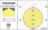 Corp de iluminat FCQ01WW MWH, Alb mat, 6W, 3000K, Arelux