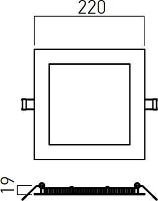 Corp de iluminat FTQ220WW MWH, Alb mat, 22W, 3000K, Arelux