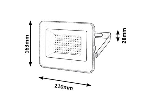 Corp iluminat decorativ Flood, negru, 5500lm, LED 50W, 4000K, Rabalux 7065