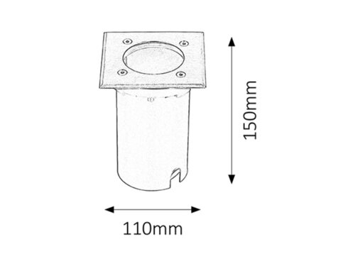 Spot LED incastrat exterior Tacoma, crom satin, 1 x GU10, IP65, Rabalux, 8714