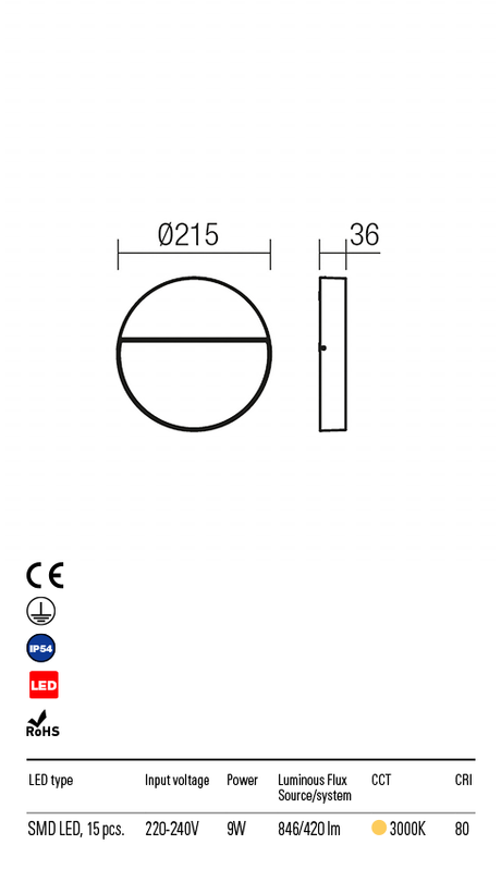 Aplica exterior EVEN - Art.9624