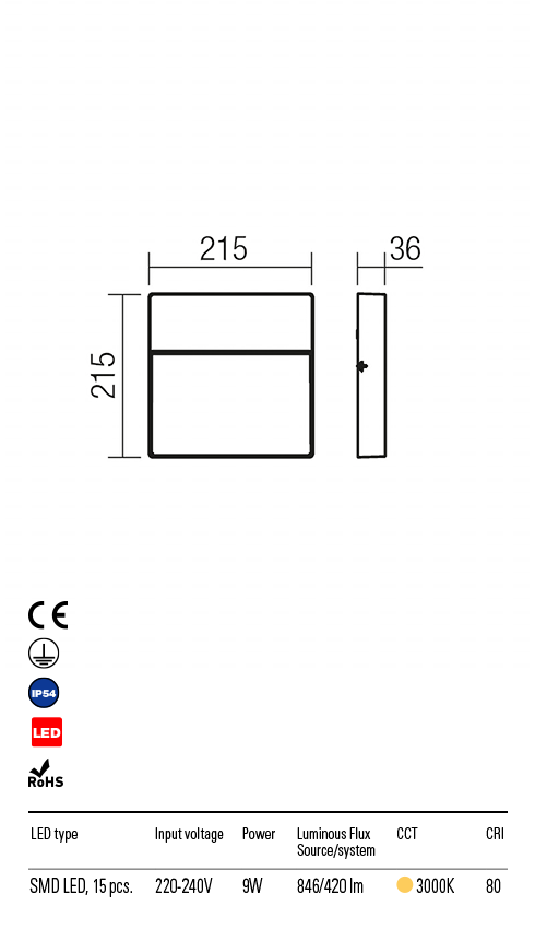 Aplica exterior EVEN - Art.9625