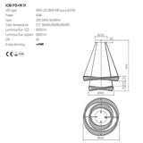 Suspensie Oblige, auriu, LED CCT, 50W, 3900 lumeni, 3000K/4000K/6000K, D.60+40 cm, Incanti IOB PS+M 11