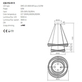 Lustra Oblige, auriu, LED CCT, 50W, 3900 lumeni, 3000K/4000K/6000K, D.60+40 cm, Incanti IOB PS+M 11