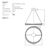 Lustra Oblige, auriu, LED CCT, 52W, 4118 lumeni, 3000K/4000K/6000K, D.100 cm, Incanti IOB PXL 11