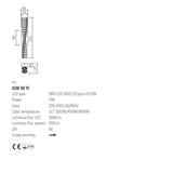 Aplica Oblige, auriu, LED CCT, 17W, 1310 lumeni, 3000K/4000K/6000K, Incanti  IOB W 11