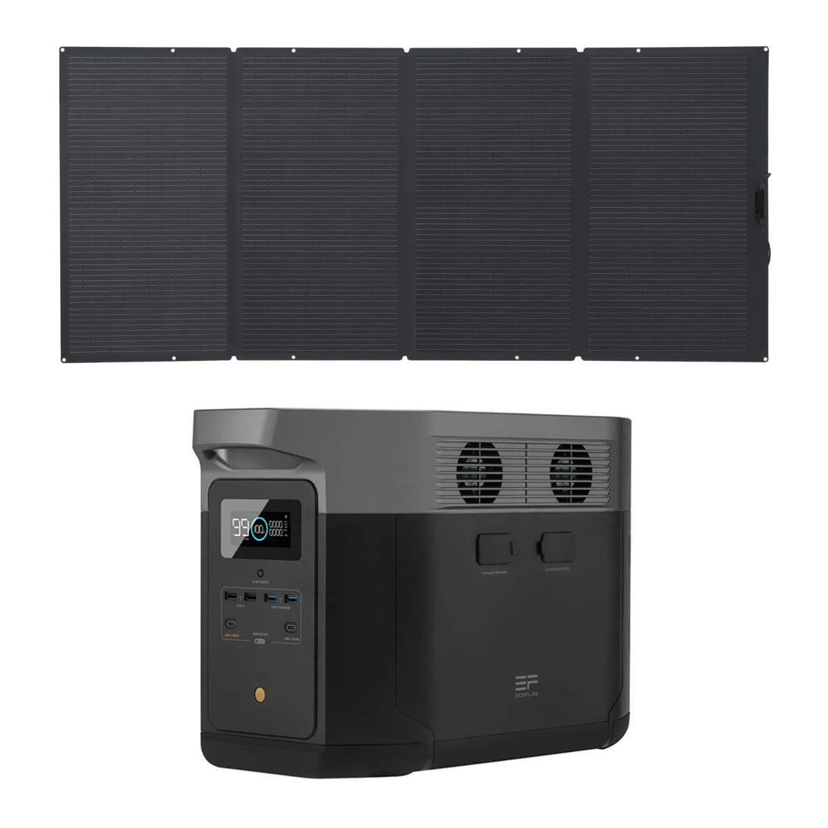 Kit Solar Power Station EcoFlow DELTA MAX + 2 x Panou Solar  400W