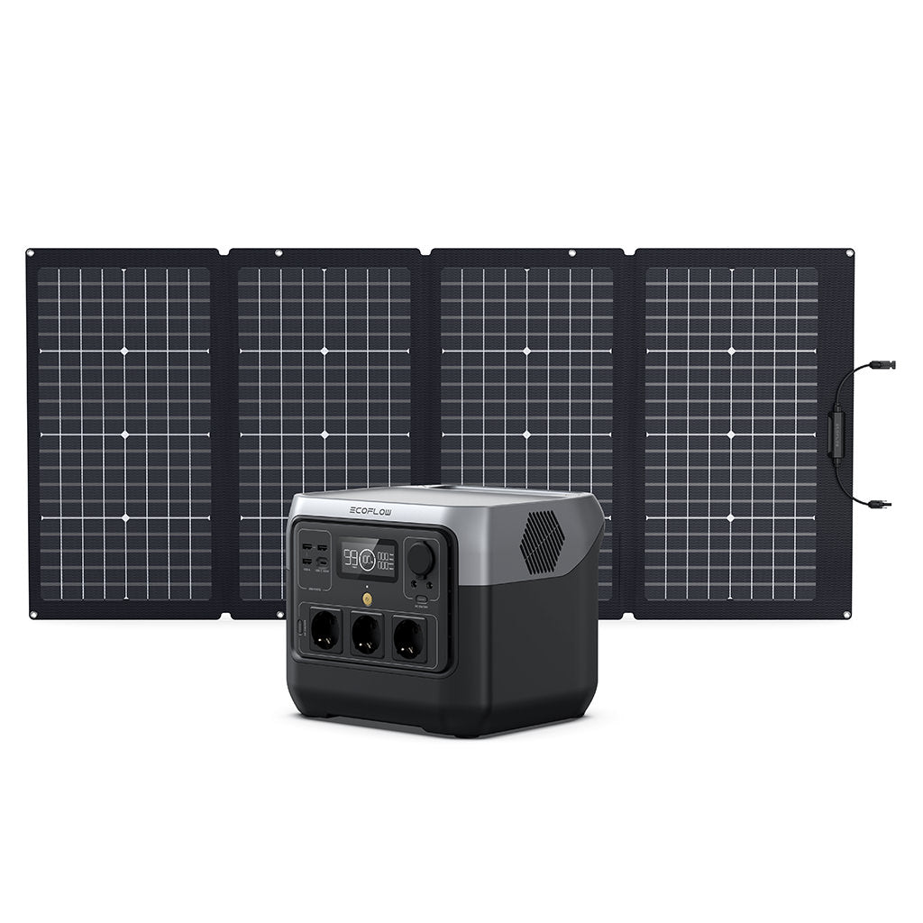Kit Solar Power Station EcoFlow River 2 Pro + Panou Solar 220W + Cablu 5m MC4 la XT60