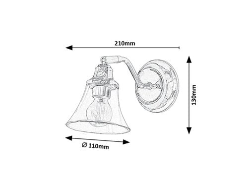 Lampa baie Antoine, crom, E14 1x 40W, Rabalux 3207