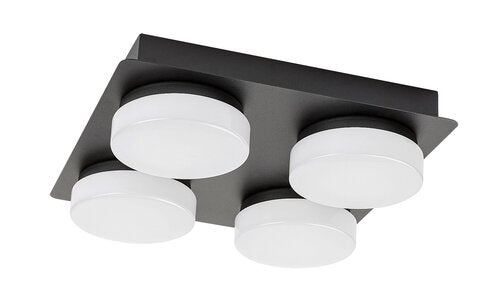 Lampa baie Attichus, negru mat, 1900lm, LED 21W, 4000K, Rabalux 75004