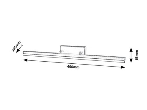 Lampa baie Evan, negru mat, 1300lm, LED 12W, 4000K, Rabalux 2166