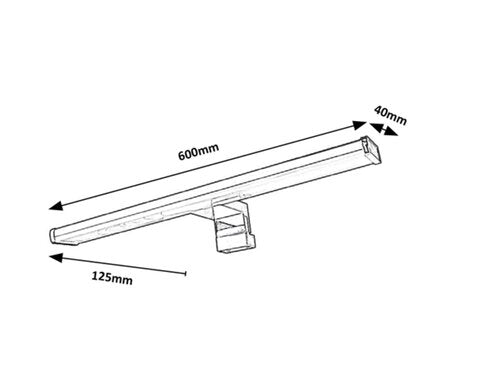 Lampa baie Levon, crom, 840lm, LED 12W, 4000K, Rabalux 2115