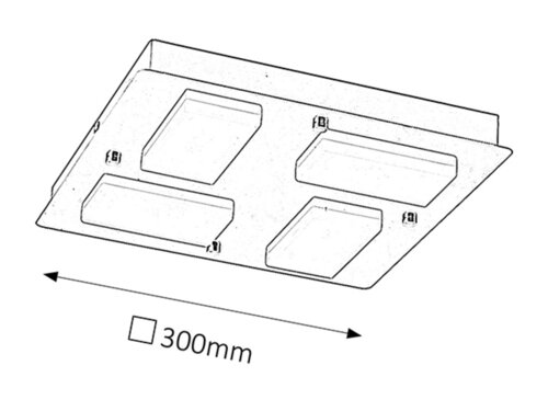 Lampa baie Ruben, crom, 1548lm, LED 4x 4, 5W, 4000K, Rabalux 5725