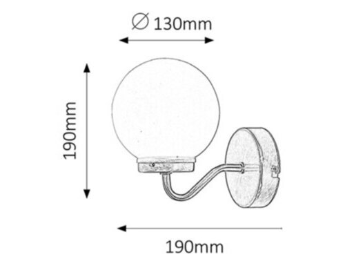 Lampa baie Togo, alb, E14 1x 40W, Rabalux 5827