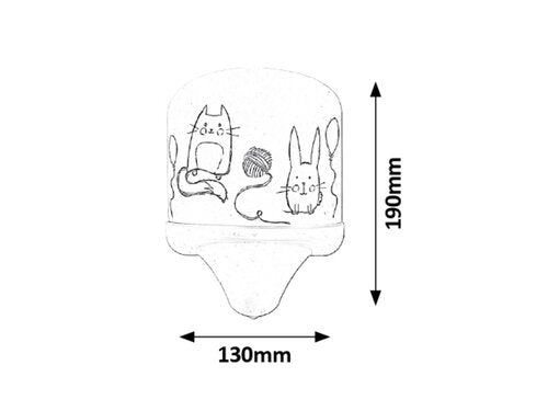 Lampa copii Cathy, multicolor, 18lm, 1xE14 ,7W, 2700K, Rabalux 4570