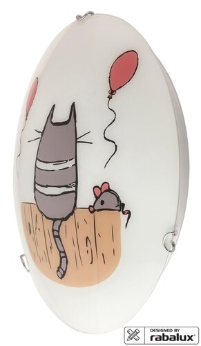 Lampa copii Cathy, multicolor, E27 2x 60W, Rabalux 4558